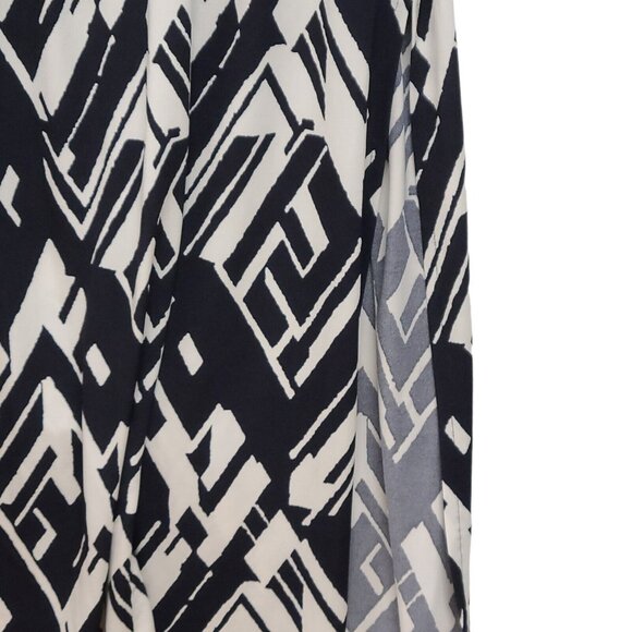 Jessica Howard  Maxi Dress Womens  14 Geometric Print  V Neck Side Slits - Picture 5 of 8